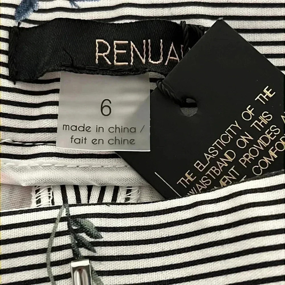 Renuar Floral High Rise Capri Pant - Picture 10 of 12